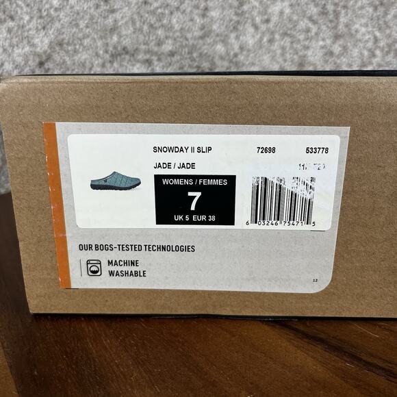 Bogs Snowday II Women's Size 7 Slipper Jade Shoes Slip On 72698 - Picture 11 of 12